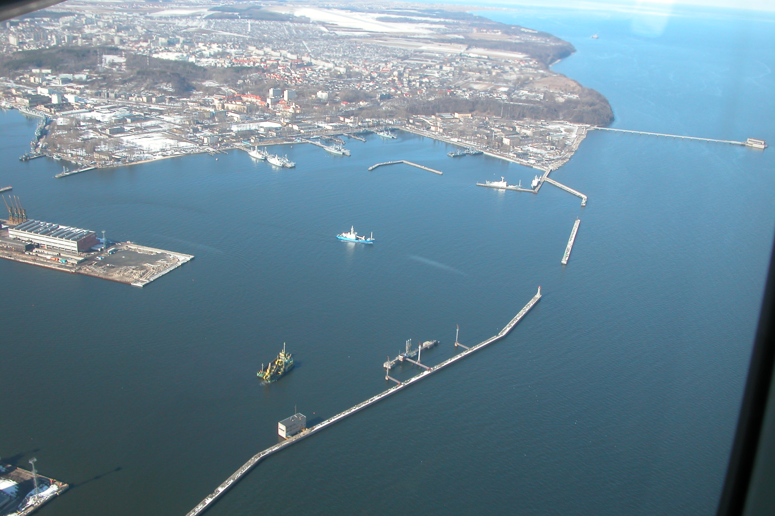 Falochron Główny w Gdyni - widok z lotu ptaka