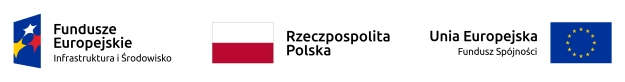 Pasek z logotypami Program Operacyjny Infrastruktura i Środowisko 2014-2020