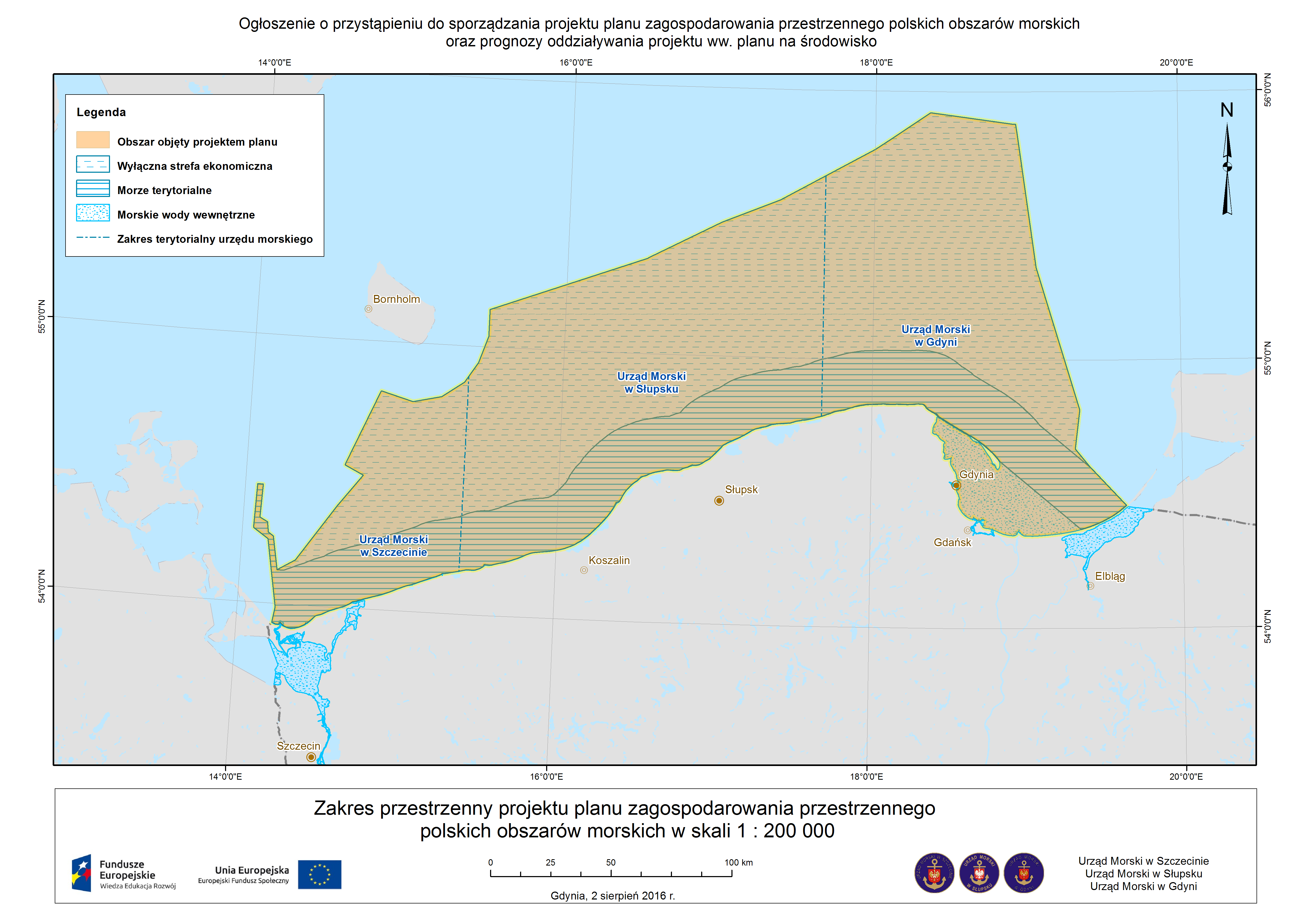 Zakres Planu Zagospodarowania Przestrzennego Polskich Obszarów Morskich