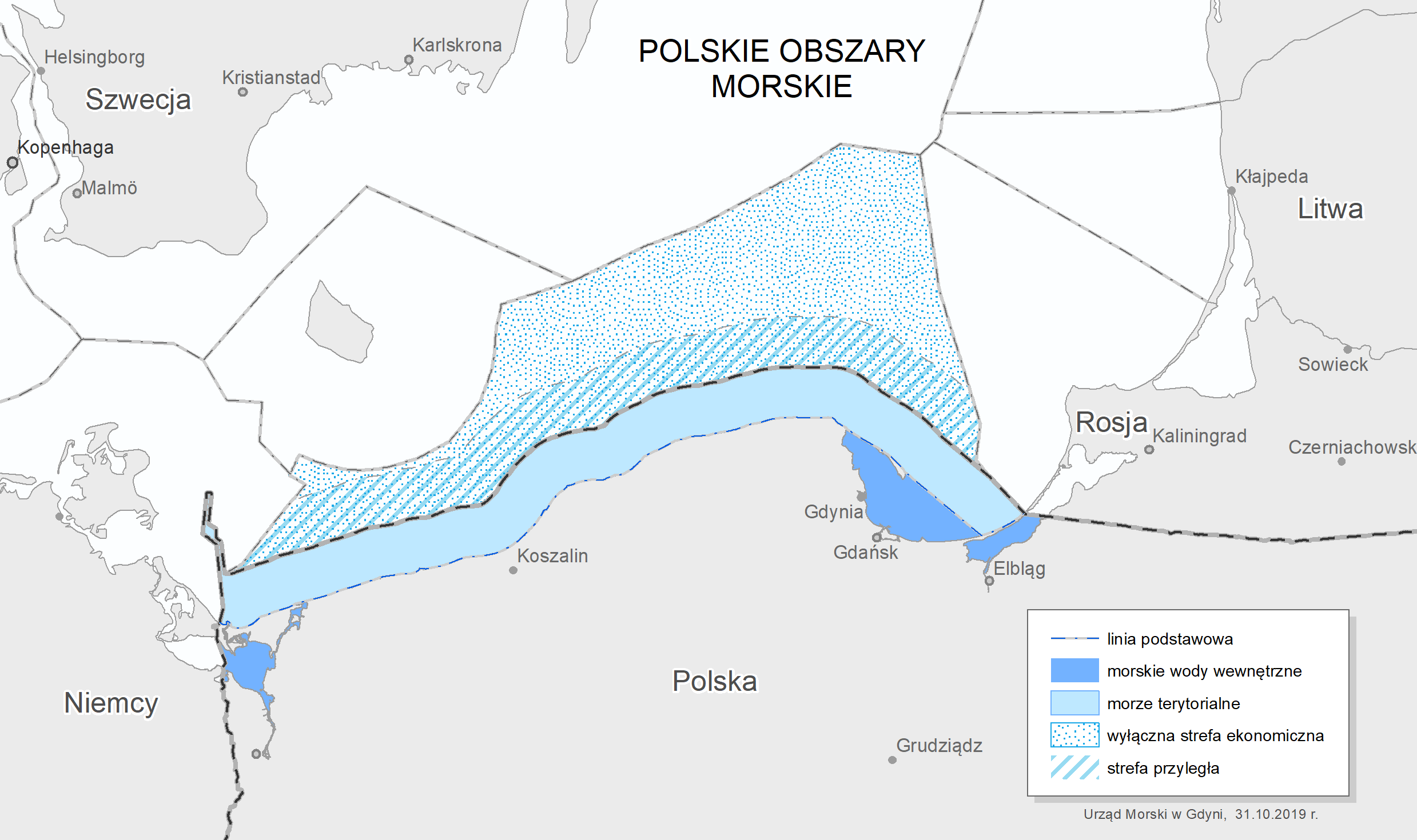 Mapa obszarów morskich