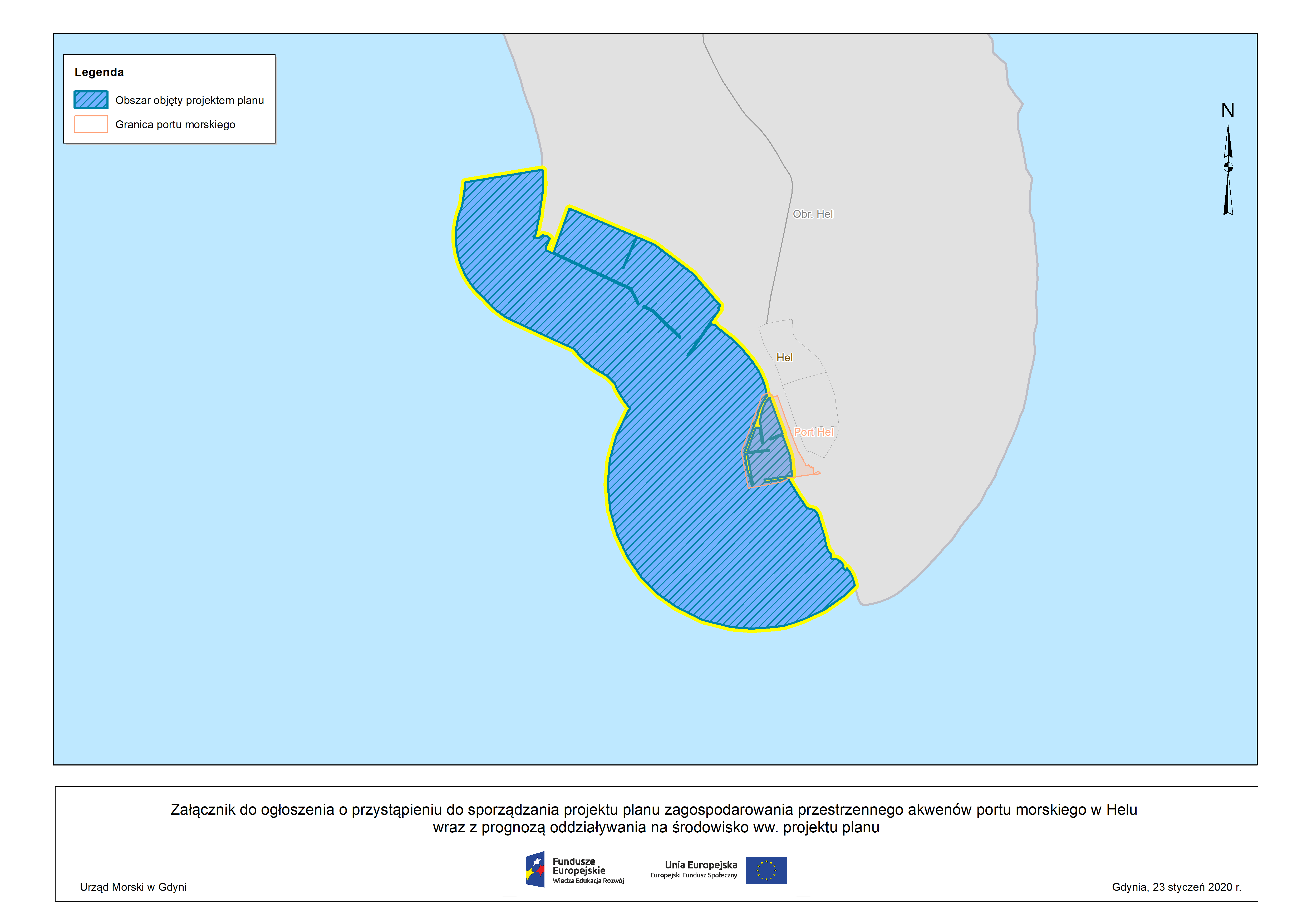 Ogłoszenie o przystąpieniu do sporządzania projektu planu zagospodarowania przestrzennego akwenów portu morskiego w Hel