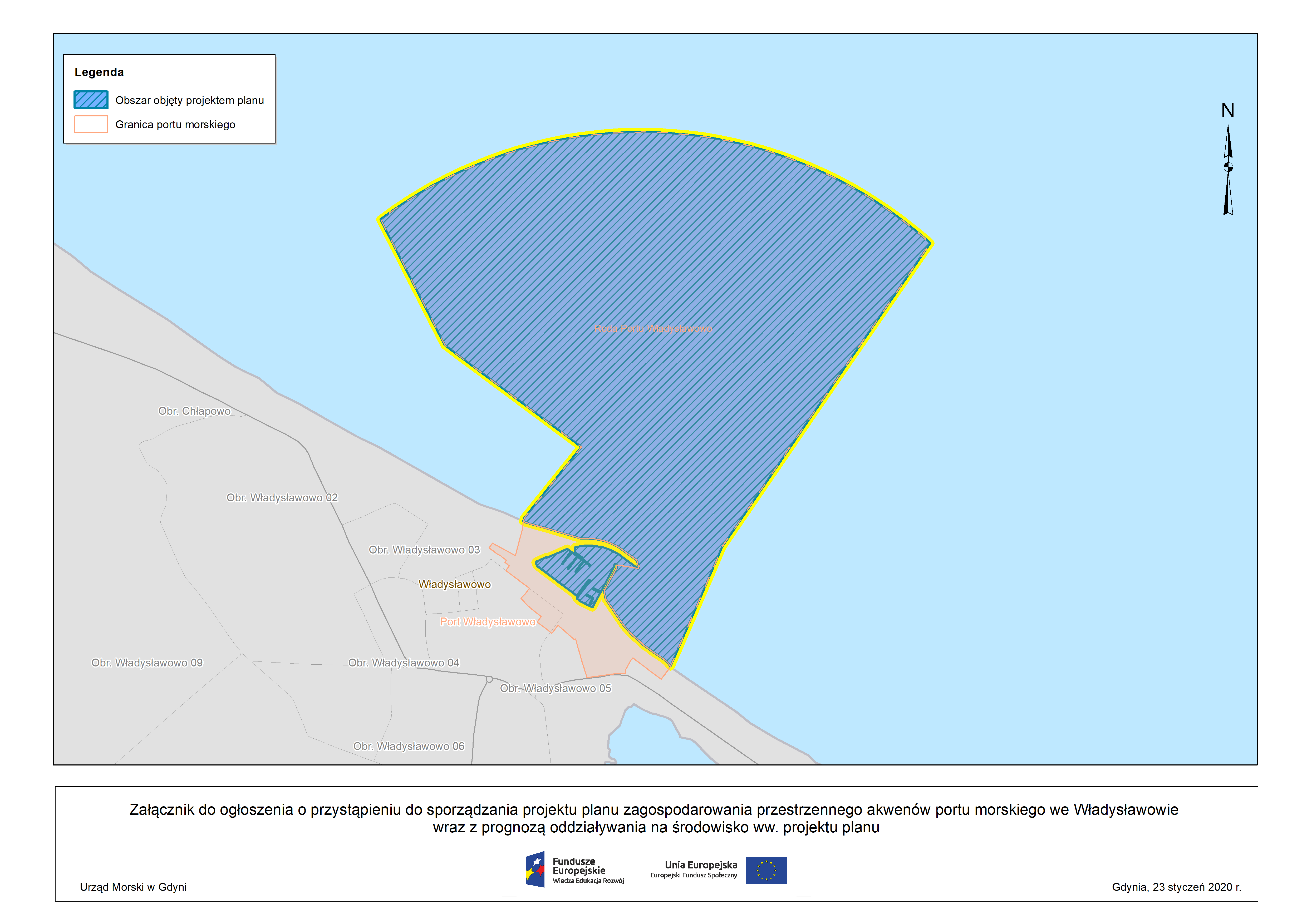 Ogłoszenie o przystąpieniu do sporządzania projektu planu zagospodarowania przestrzennego akwenów portu morskiego we Władysławowie