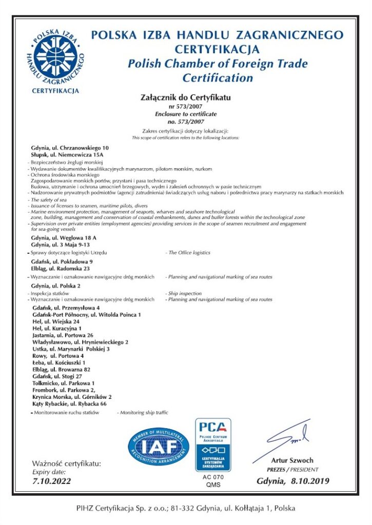 Certyfikat ISO 9001:2015 strona 2