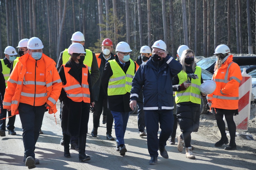 Wizyta ministra infrastruktury ndrzeja Adamczyka na budowie przekopu