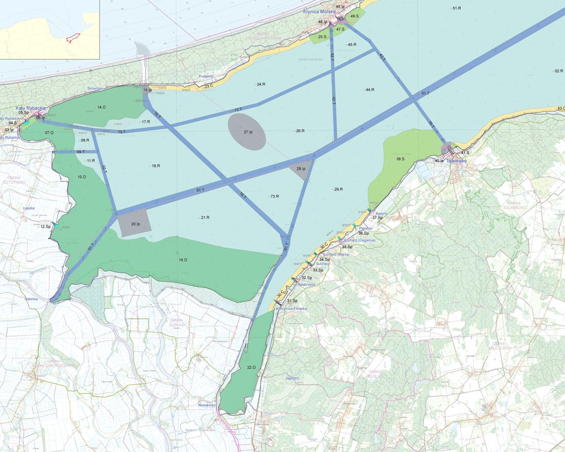 Wyłożenie projektu planu zagospodarowania przestrzennego morskich wód wewnętrznych Zalewu Wiślanego wraz z prognozą oddziaływania na środowisko