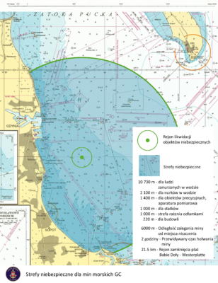 Neutralizacja miny GC – niewybuchu z okresu II wojny światowej w rejonie Portu Gdynia.