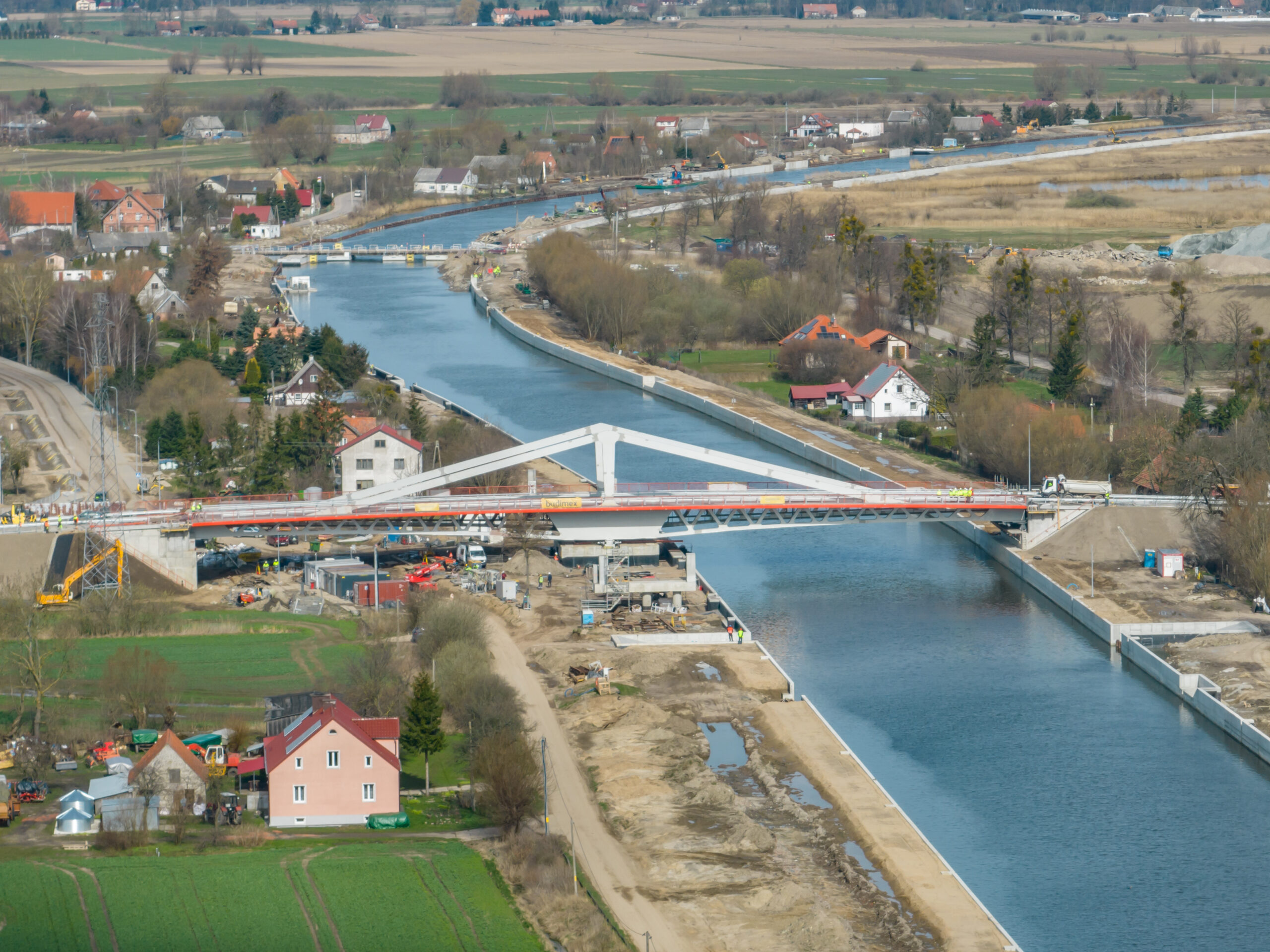 Most w Nowakowie z lotu ptaka 