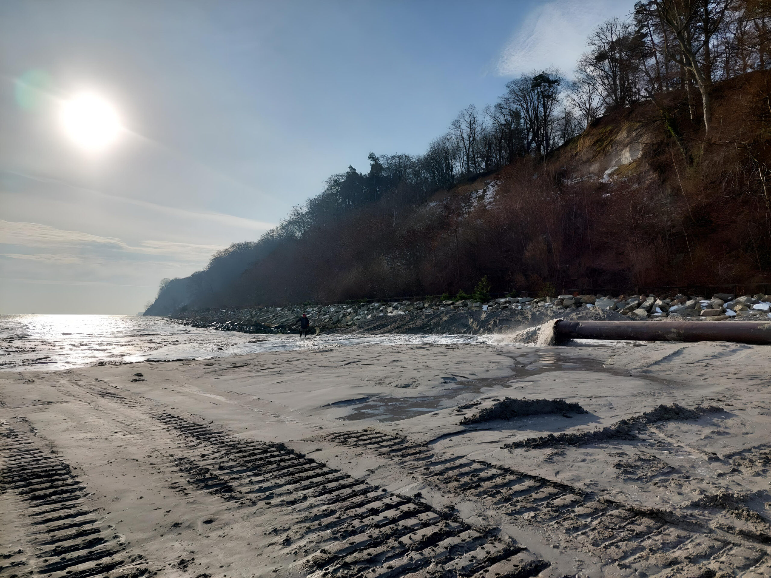 Budowa plaż w Mechelinkach w ramach modernizacji układów falochronów w Gdyni