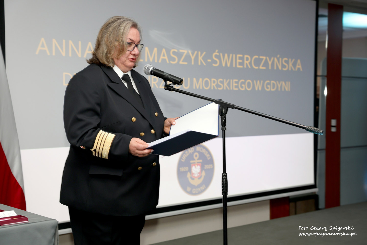Przemawia Dyrektor Urzędu Morskiego w Gdyni